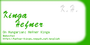 kinga hefner business card